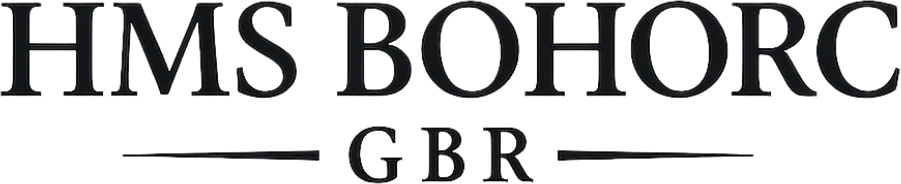 HMS Bohorc Schriftzug